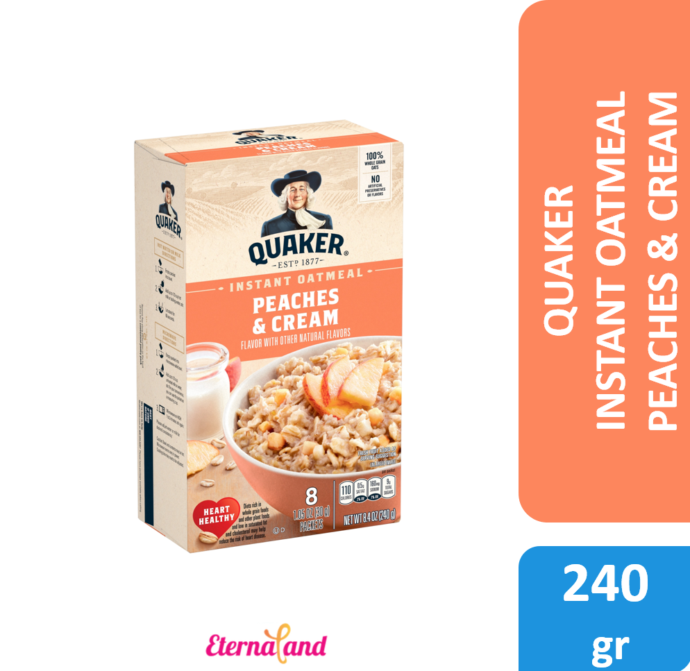 Quaker Instant Oatmeal Peaches & Cream 10.5 oz