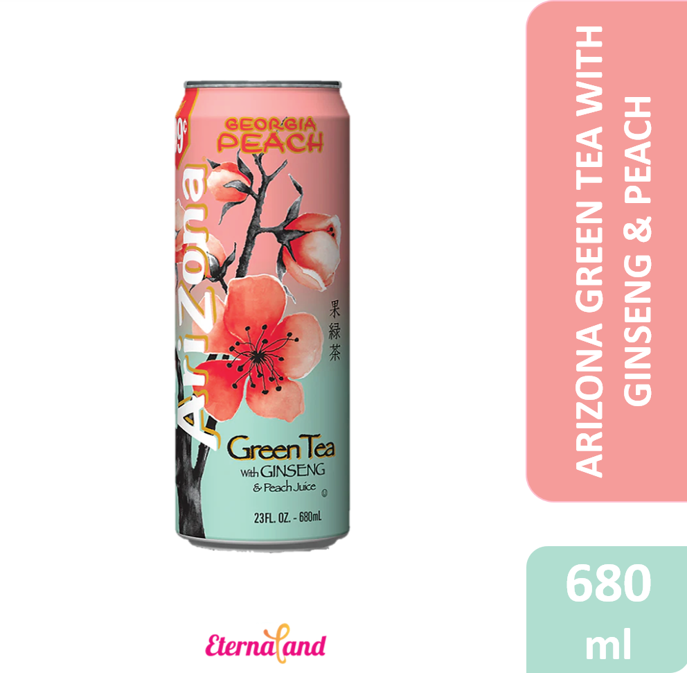 Arizona Green Tea with Ginseng & Peach Juice 23 fl oz