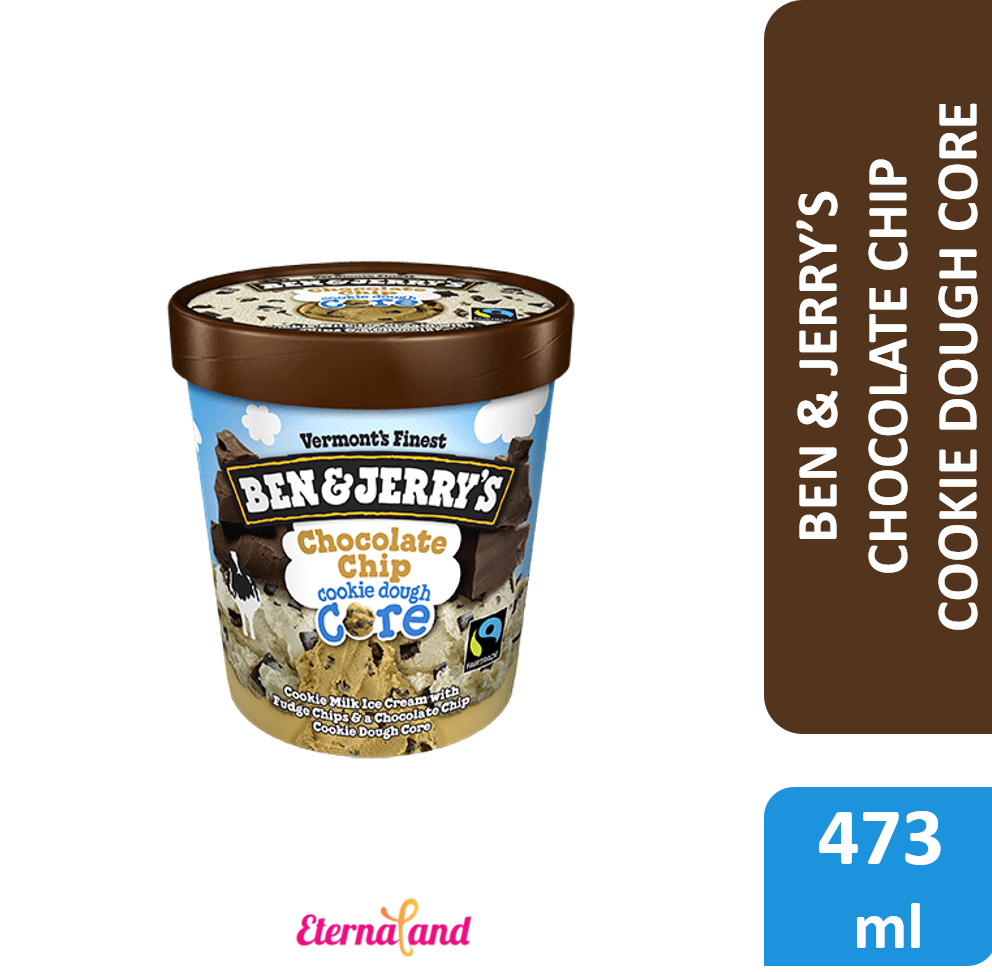 Ben & Jerry Chocolate Chip Cookie Dough Core 1 Pint / 473 ml