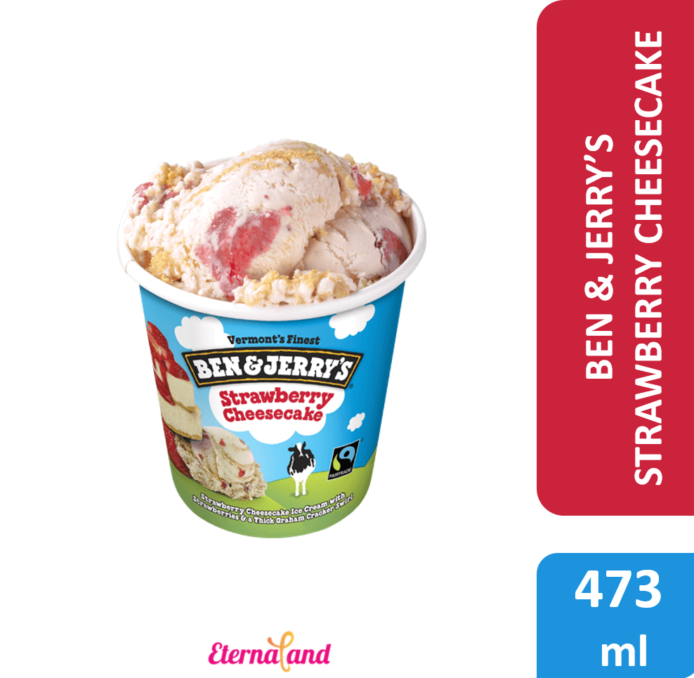 Ben & Jerry Strawberry Cheesecake 1 Pint / 473 ml