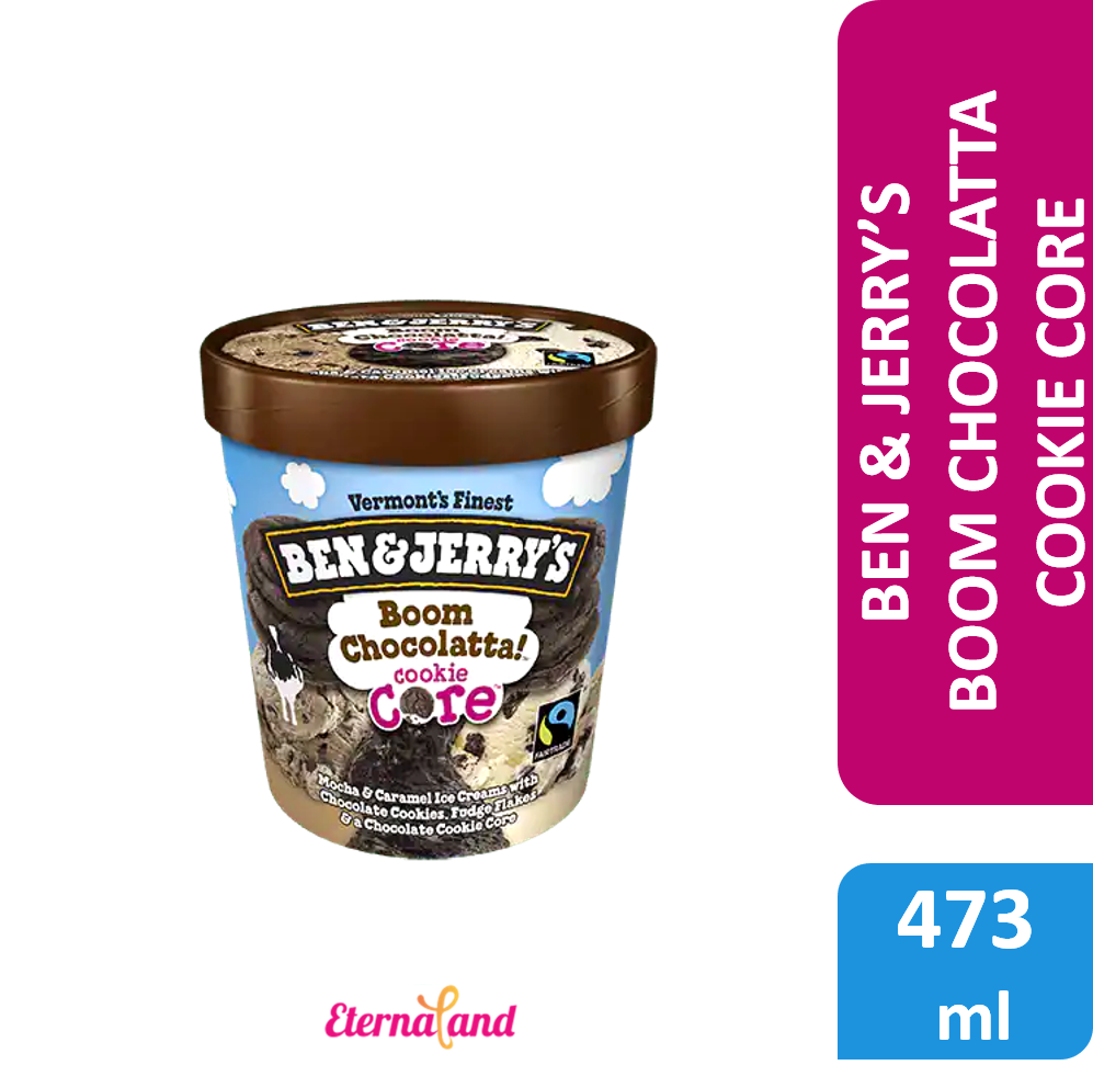 Ben & Jerry Boom Chocolatta Cookie Core 1 Pint / 473 ml