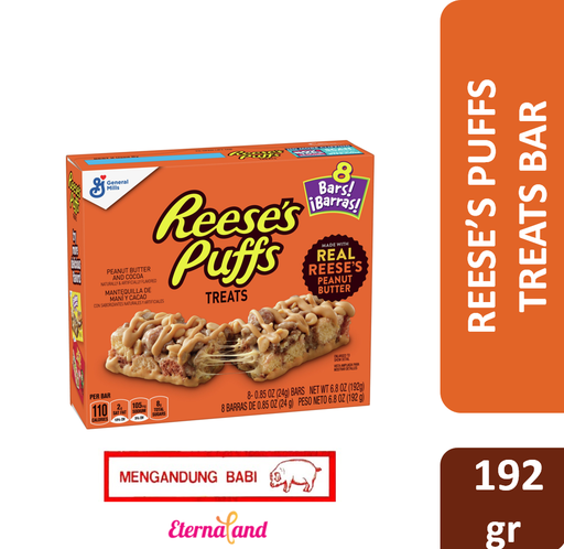 [016000144811] Reeses Puffs Treats 8 Bar 6.8 oz