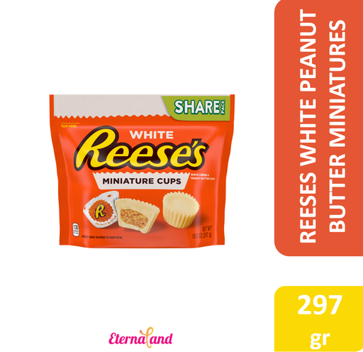 [034000432233] Reeses Miniatures White 10.5 oz