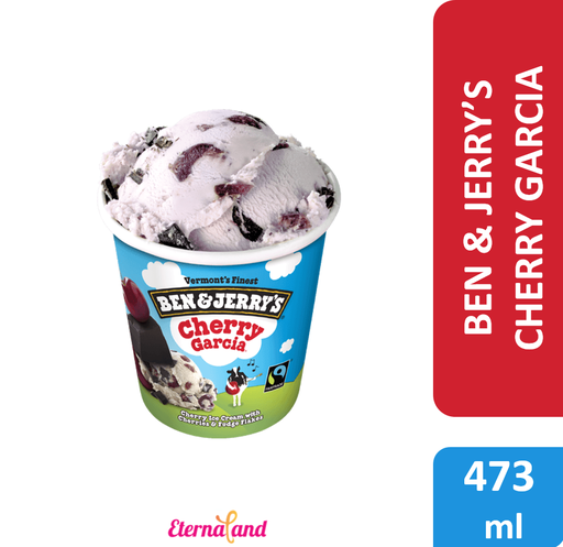 [076840100156] Ben & Jerry Cherry Garcia 1 Pint / 473 ml